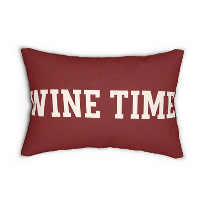 Chic Wine-Themed Lumbar Pillow, Pour Decisions and Wine Time Decorative Cushion, Home Bar Decor, Perfect for Wine Lovers, Cozy Gift Idea