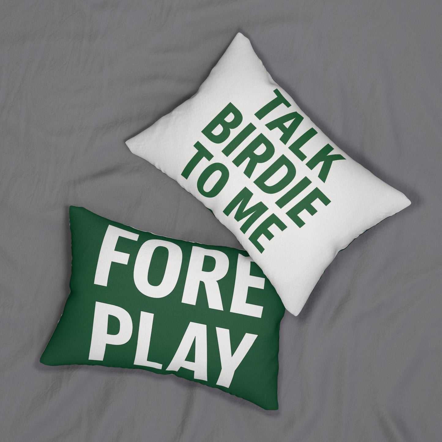 Golf-Themed Lumbar Pillow - Perfect for Golf Lovers, Fun Decor for Home, Office, or Gifts, 'Talk Birdie to Me', 'Fore Play', Home [...]