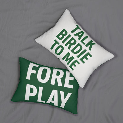 Golf-Themed Lumbar Pillow - Perfect for Golf Lovers, Fun Decor for Home, Office, or Gifts, 'Talk Birdie to Me', 'Fore Play', Home [...]