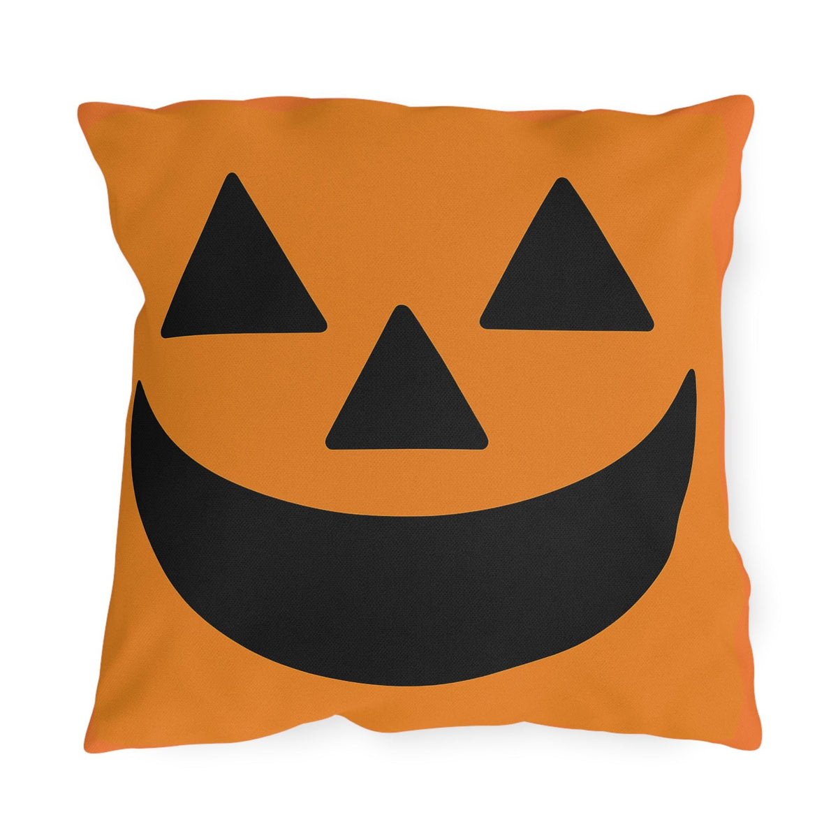 Halloween Outdoor Pillow, Jack-o'-lantern Orange Throw Pillow, Halloween Decor, Fall Accent Pillow, Patio Cushion Cover