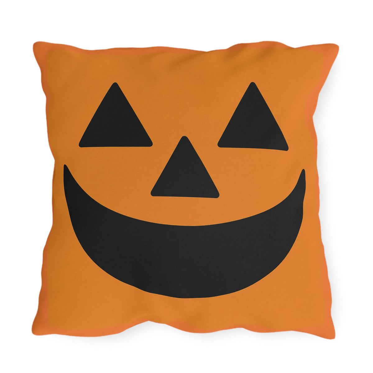 Halloween Outdoor Pillow, Jack-o'-lantern Orange Throw Pillow, Halloween Decor, Fall Accent Pillow, Patio Cushion Cover