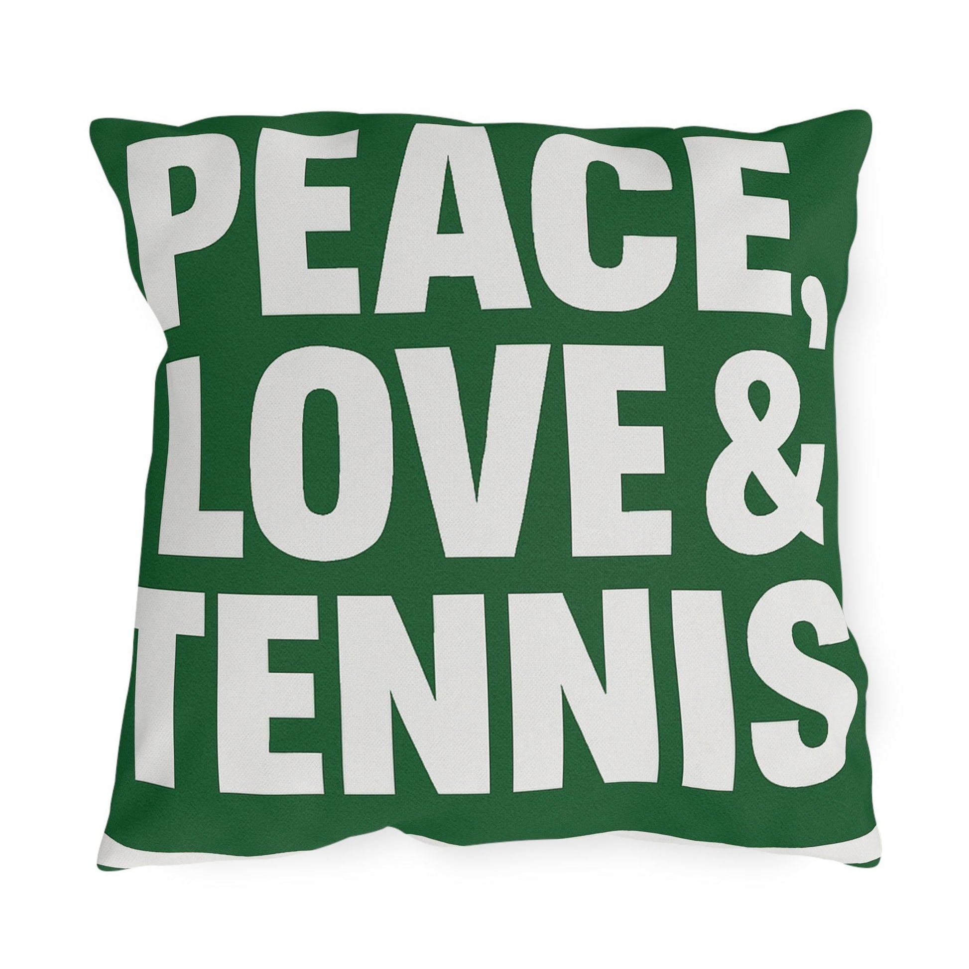 Peace, Love & Tennis Outdoor Pillows | Cozy Garden Décor, Tennis Gifts, Sports Retreat, Patio Accessories, Home Cushion