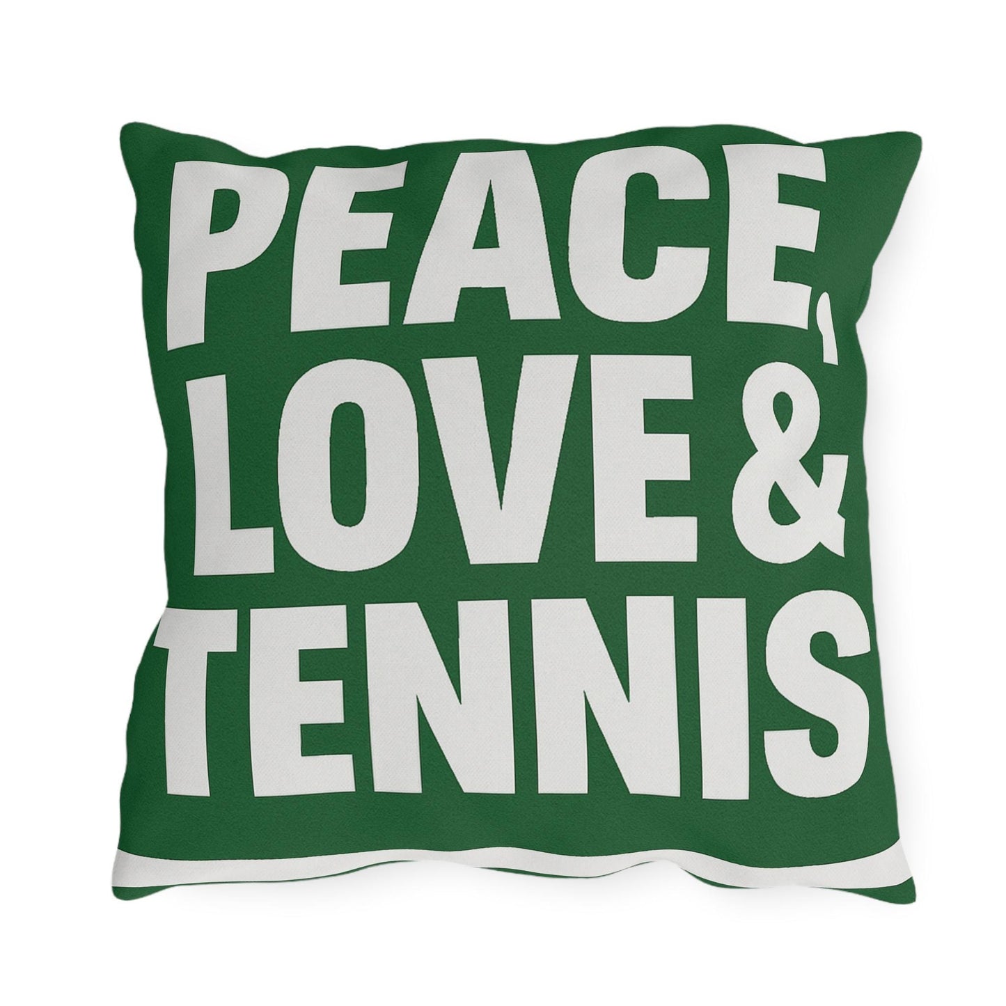 Peace, Love & Tennis Outdoor Pillows | Cozy Garden Décor, Tennis Gifts, Sports Retreat, Patio Accessories, Home Cushion