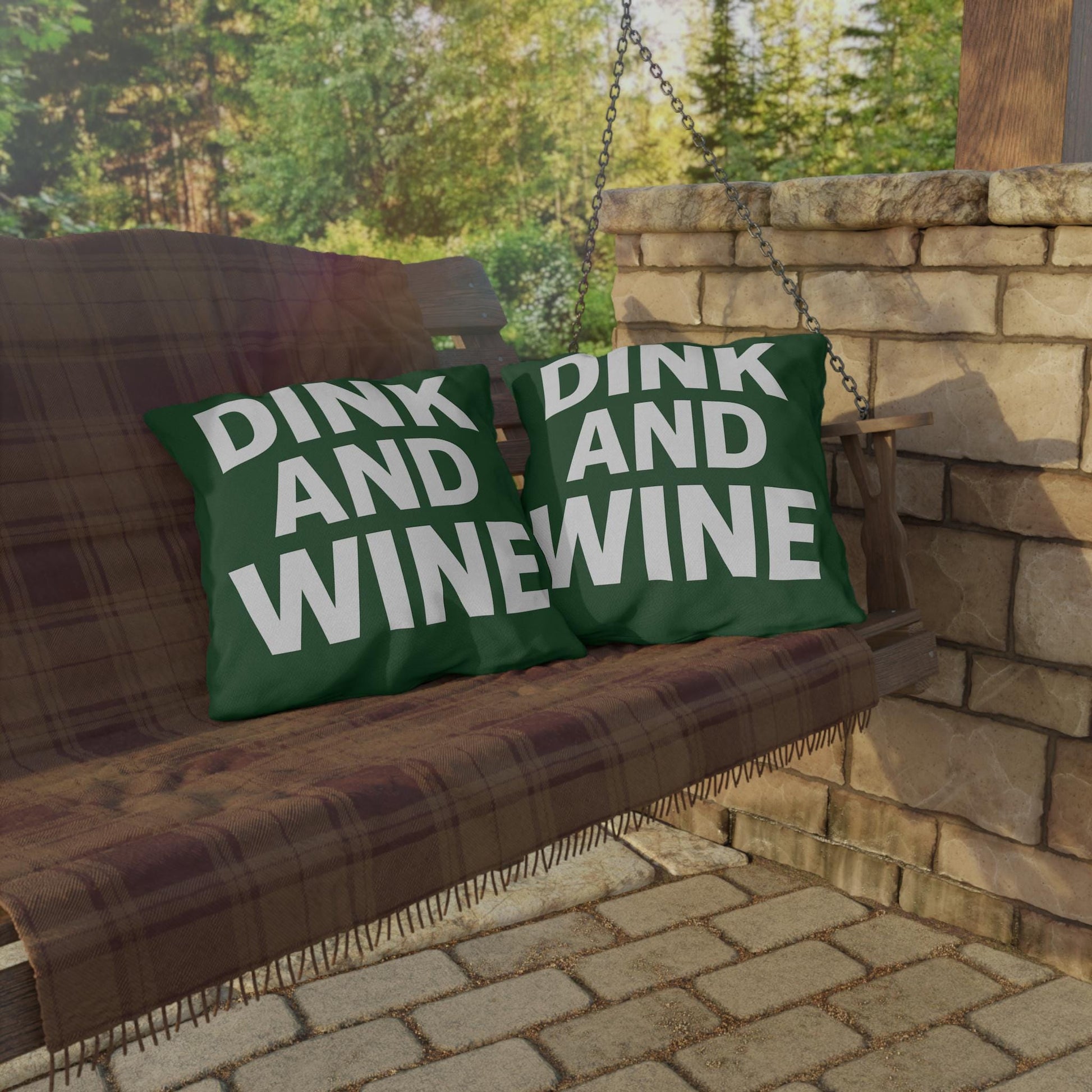 Outdoor Funny Pickleball Dink Wine Pillows - Rustic Décor for Patios, Garden Parties, Cozy Evenings, Entertaining, Gift Ideas