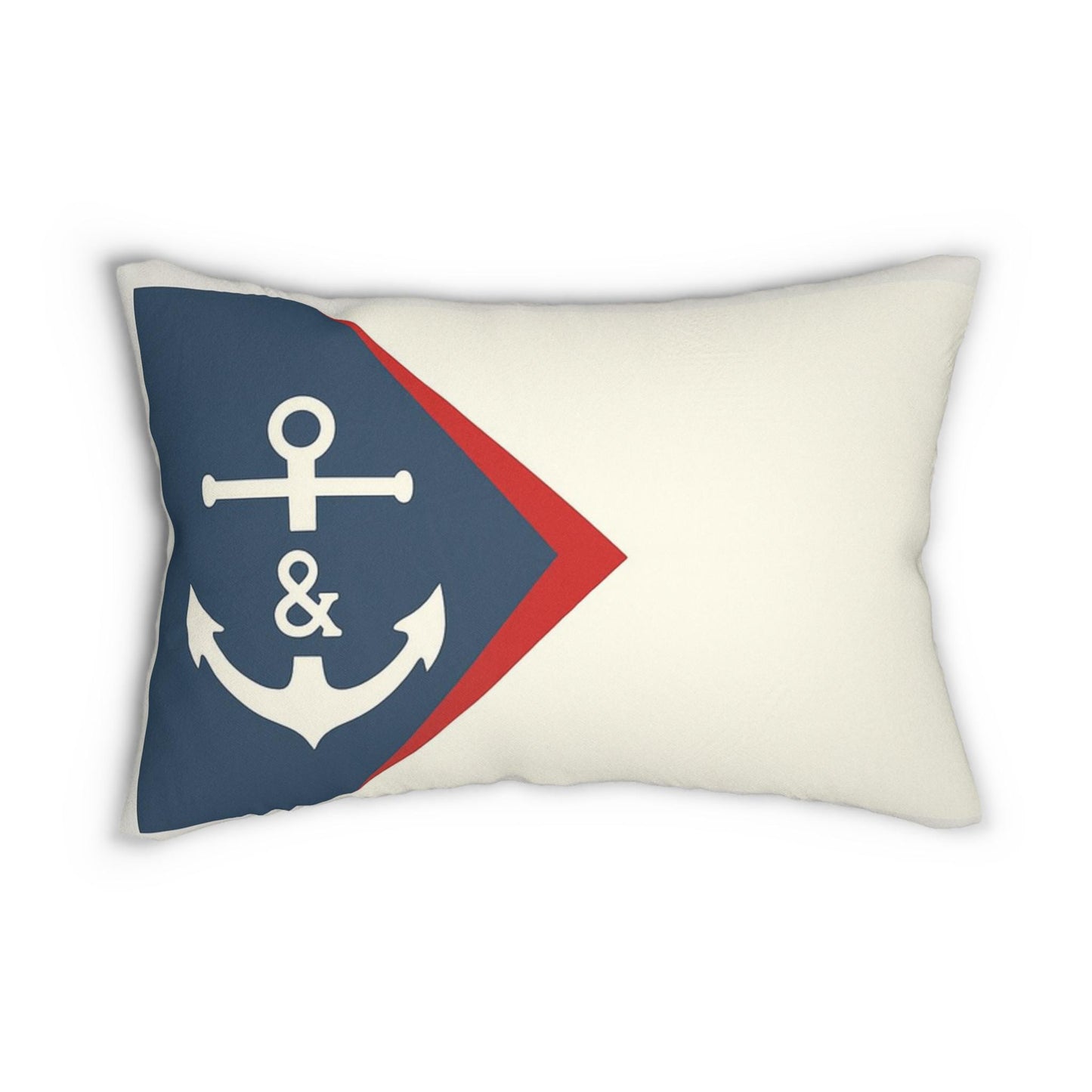 Nautical Flag Pillow, Coastal Yacht Decor Cushion, Ship Captain Lumbar Throw, Ocean Beach Theme, Sailor Seaside Home Accent