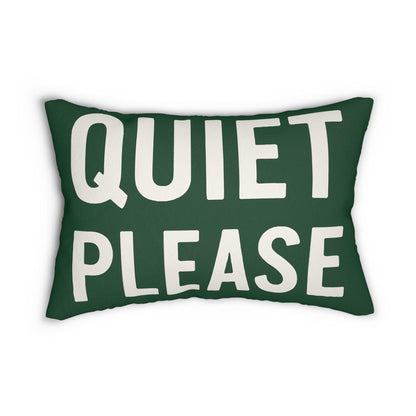 Fun Golf Decor Lumbar Pillow, Quiet Please on front Golf Sign pillow and Quiet Please on back of pillow, Man Cave Decor, Funny Pillow
