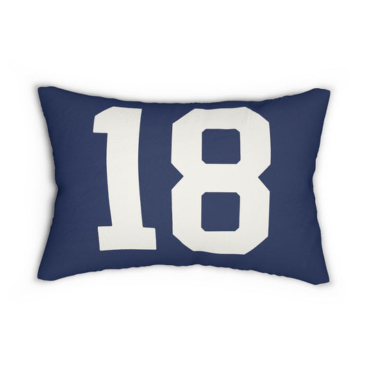 Golf Flag Number 18 Pillow, Golf Lover Gift, Decorative Throw Cushion, Sports Fan Bedroom Decor, Unique Golfing Present