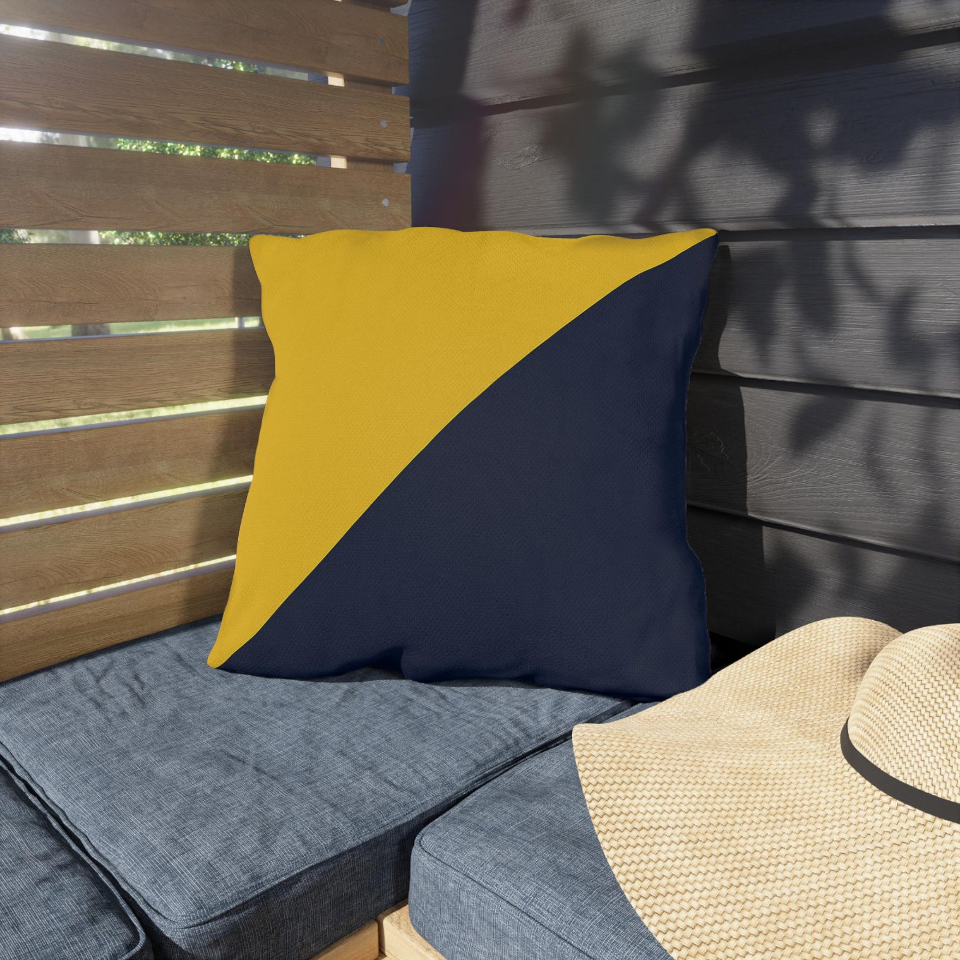 Outdoor Pillows - Nautical Flag K for Kilo - Great Yacht Decor Gift, Yacht Lover Accent Cushion, Boat Communication Symbol Pillow, Maritime