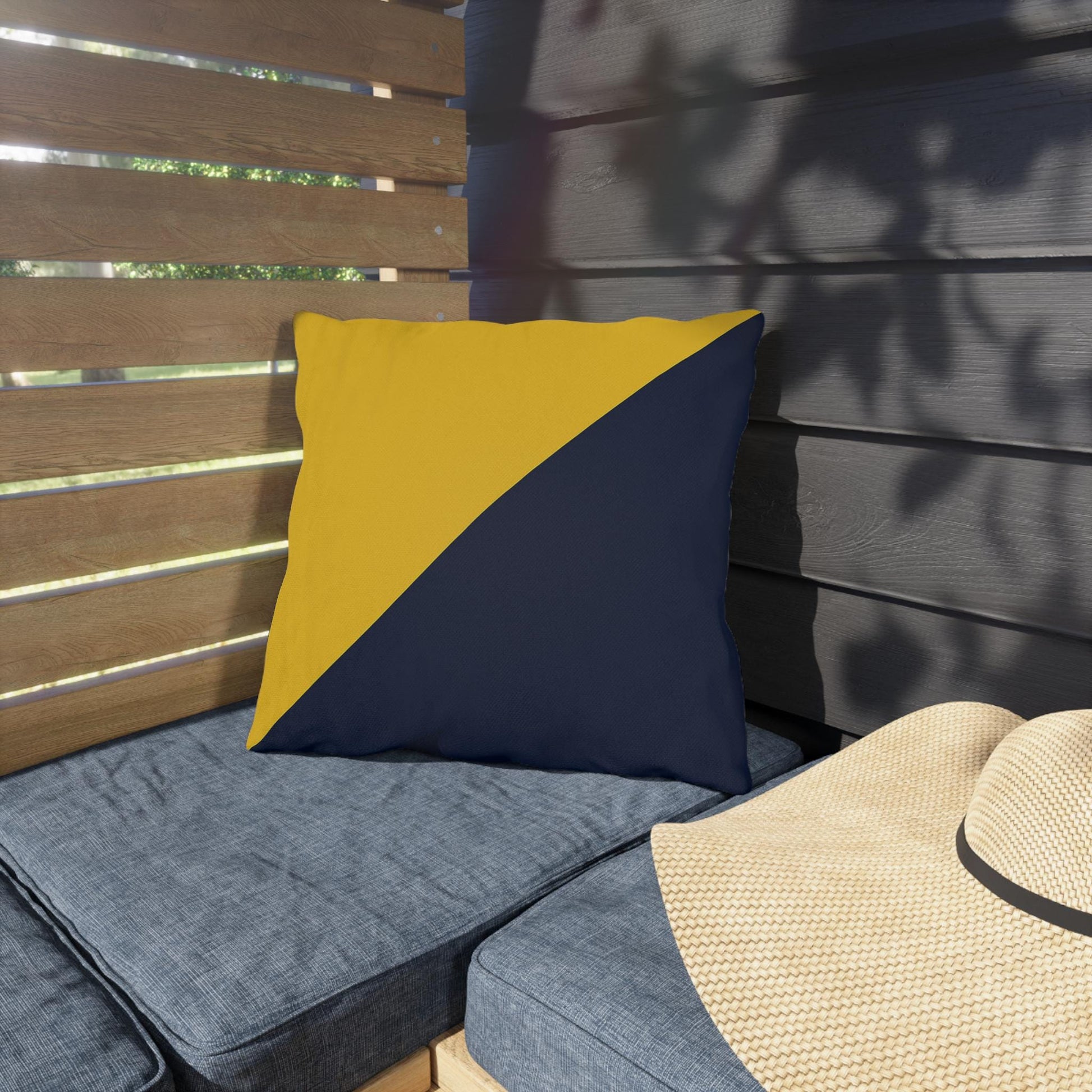 Outdoor Pillows - Nautical Flag K for Kilo - Great Yacht Decor Gift, Yacht Lover Accent Cushion, Boat Communication Symbol Pillow, Maritime