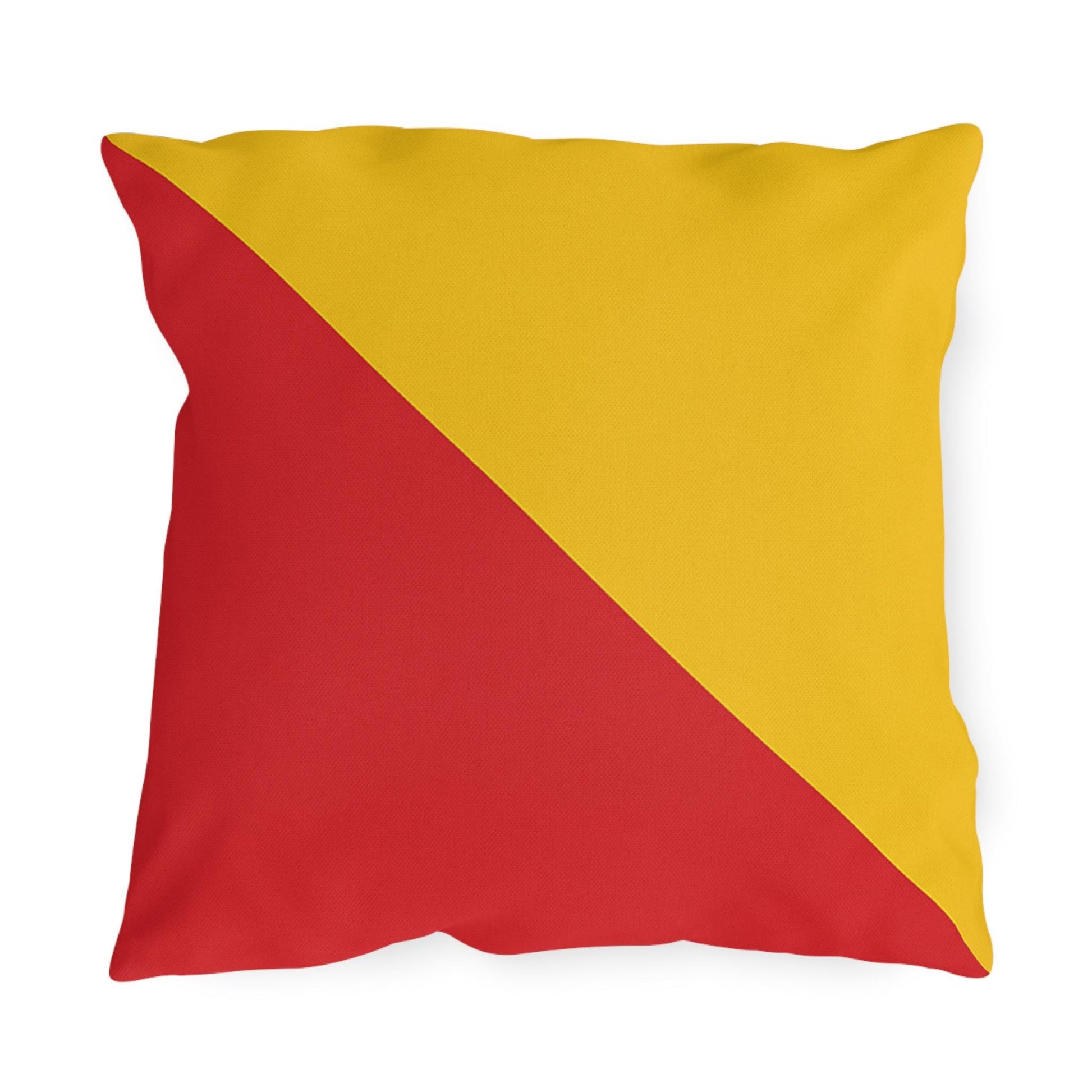 Nautical Z Flag Outdoor Pillows, Boat Decor Coastal House Square Pillow, 3 Sizes, Beach Theme Cushions