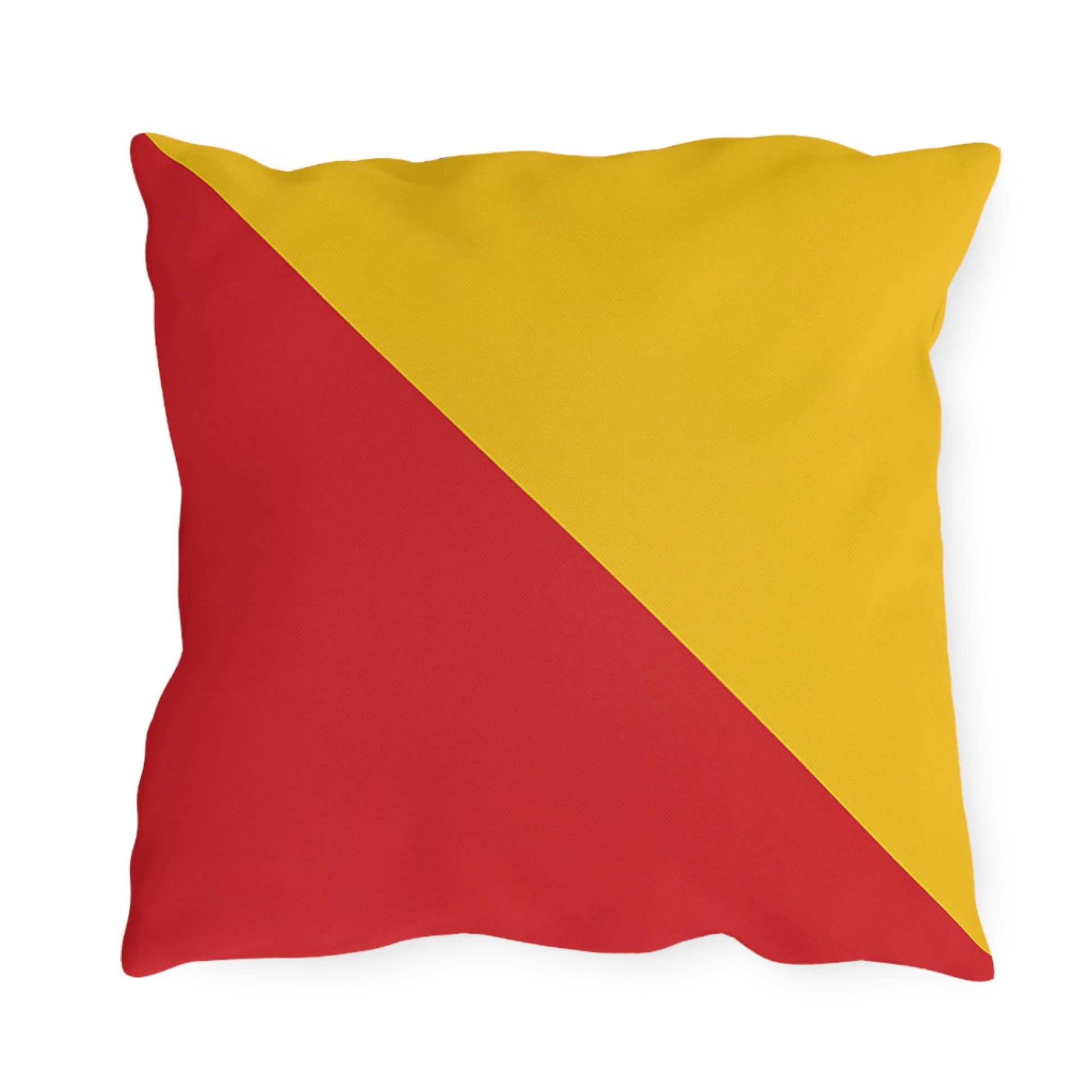 Nautical Z Flag Outdoor Pillows, Boat Decor Coastal House Square Pillow, 3 Sizes, Beach Theme Cushions