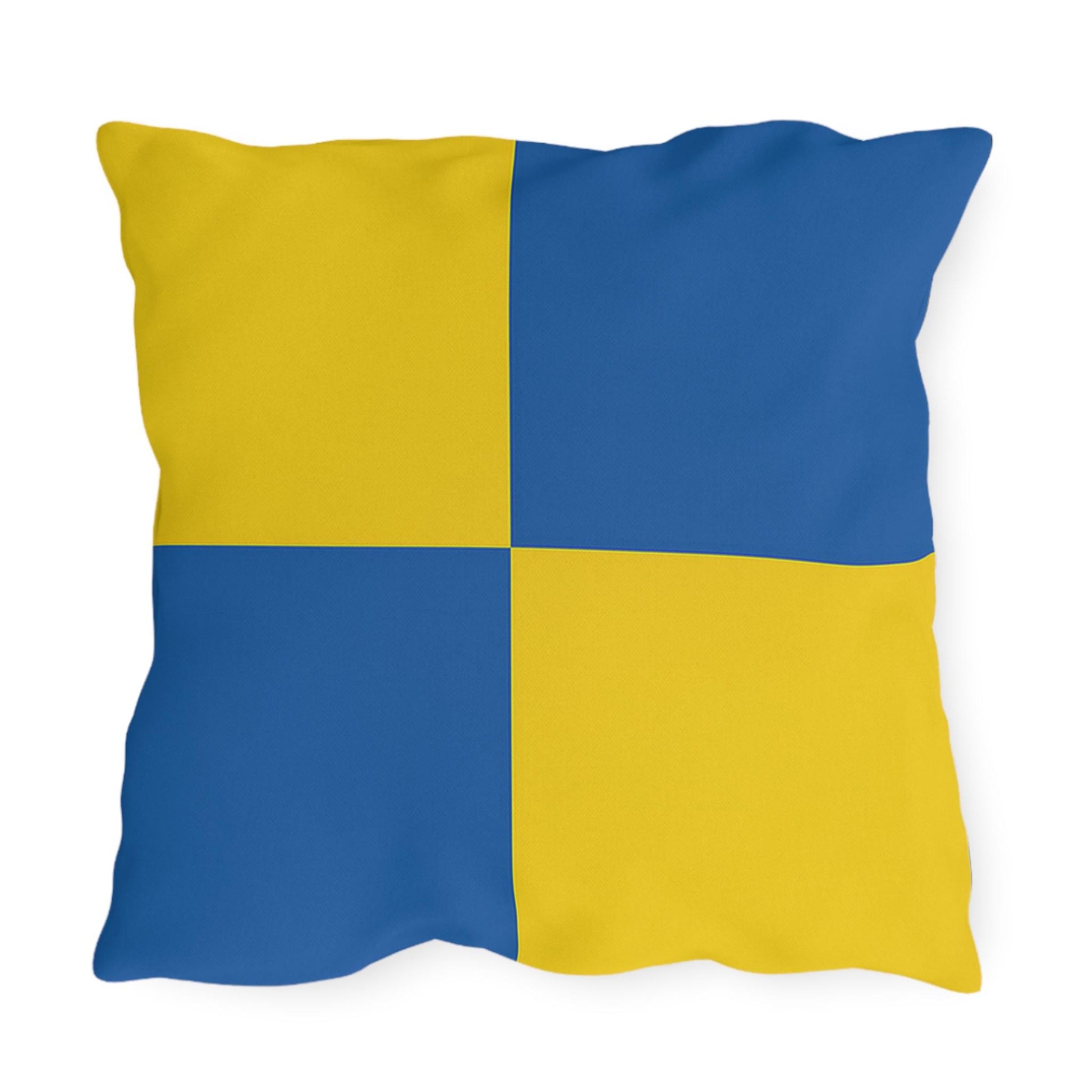 Nautical Flag W Outdoor Pillow - Boat Yacht Lovers Coastal House Decor, Beach House Pillow, Ocean Theme Cushion, Patio Pillow Cover, Sea