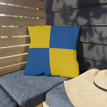 Nautical Flag W Outdoor Pillow - Boat Yacht Lovers Coastal House Decor, Beach House Pillow, Ocean Theme Cushion, Patio Pillow Cover, Sea