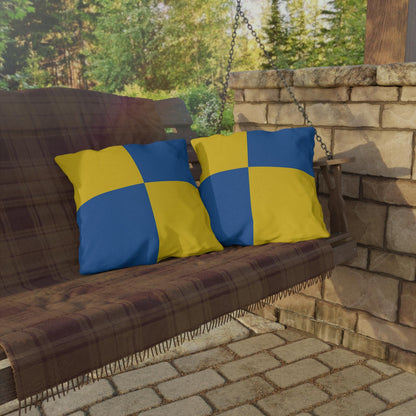 Nautical Flag W Outdoor Pillow - Boat Yacht Lovers Coastal House Decor, Beach House Pillow, Ocean Theme Cushion, Patio Pillow Cover, Sea