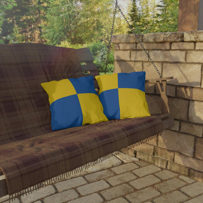 Nautical Flag W Outdoor Pillow - Boat Yacht Lovers Coastal House Decor, Beach House Pillow, Ocean Theme Cushion, Patio Pillow Cover, Sea