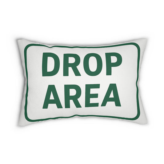 Funny Golf Drop Your Balls Here Lumbar Pillow, Funny Golf Sign Cushion, Golf Lover Gift, Hazard and golf Course Decor, Golfing Pillow, Spun