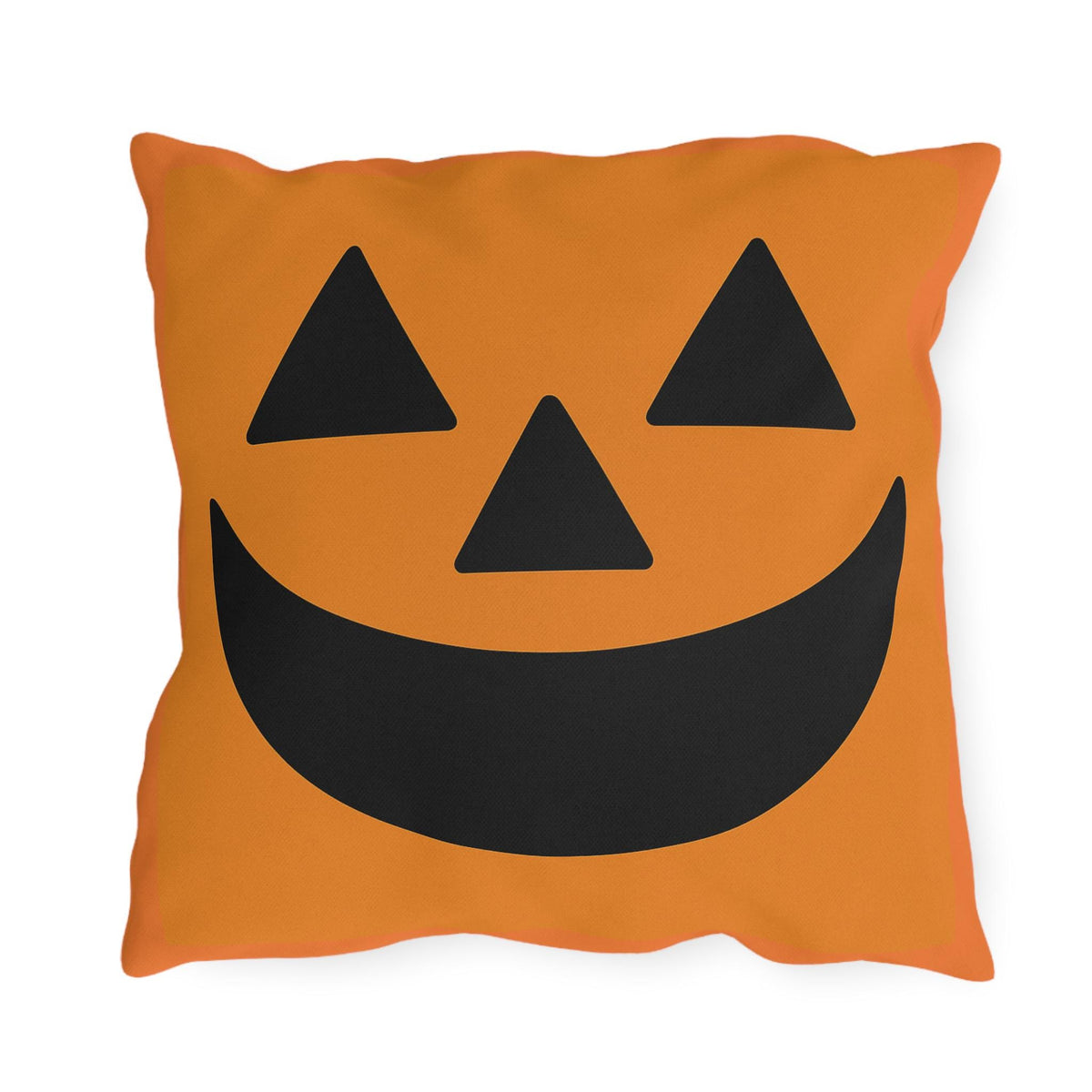 Halloween Outdoor Pillow, Jack-o'-lantern Orange Throw Pillow, Halloween Decor, Fall Accent Pillow, Patio Cushion Cover