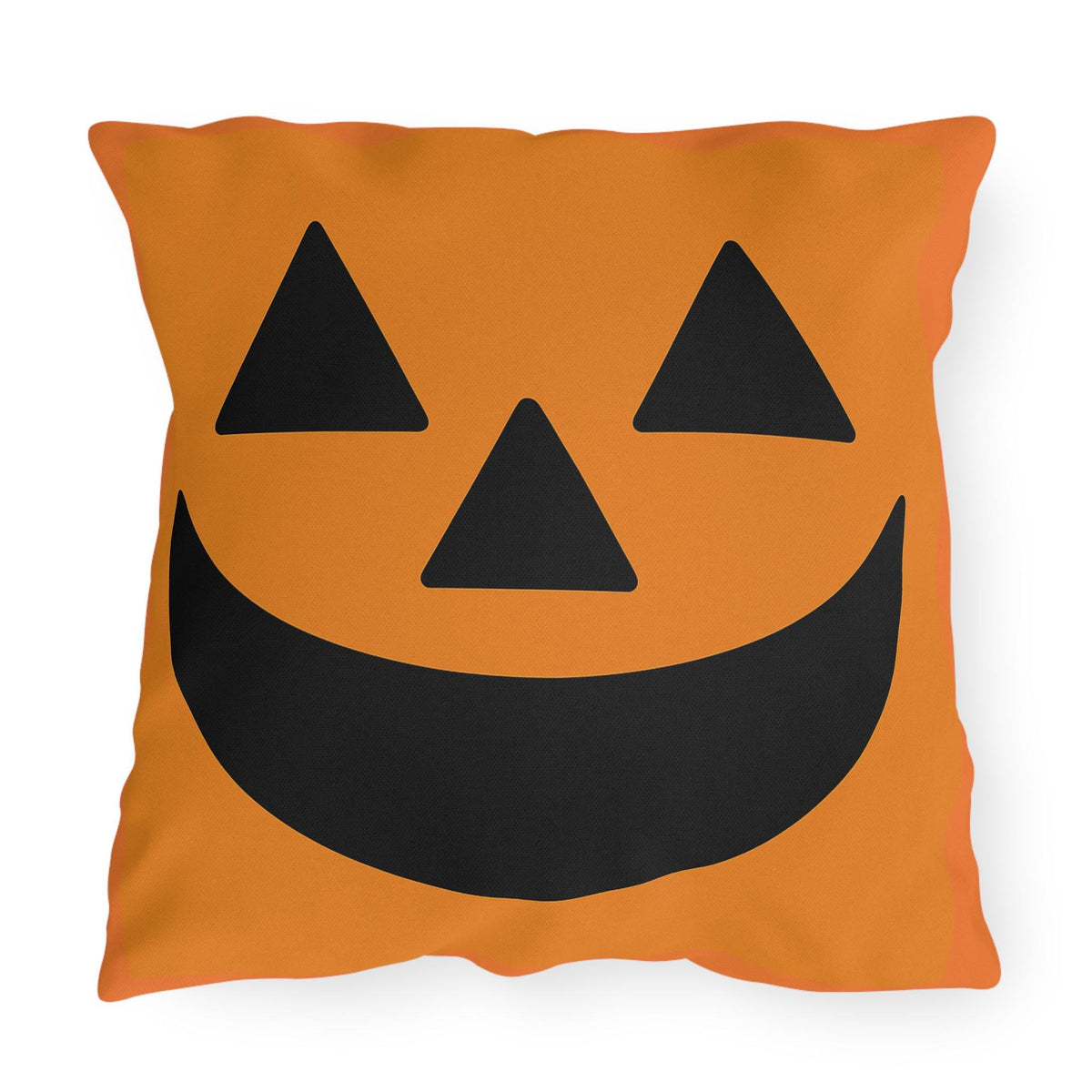 Halloween Outdoor Pillow, Jack-o'-lantern Orange Throw Pillow, Halloween Decor, Fall Accent Pillow, Patio Cushion Cover