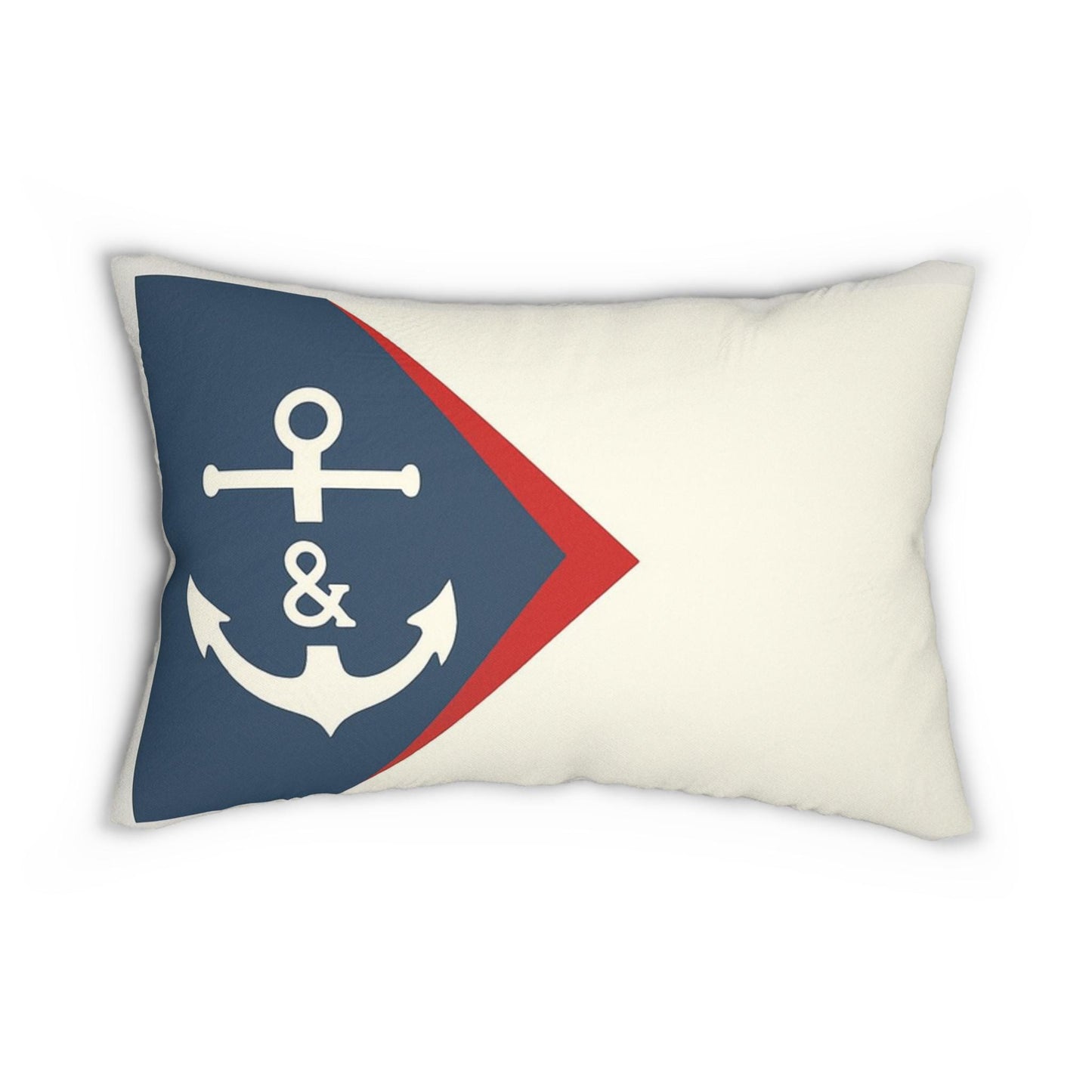 Nautical Flag Pillow, Coastal Yacht Decor Cushion, Ship Captain Lumbar Throw, Ocean Beach Theme, Sailor Seaside Home Accent