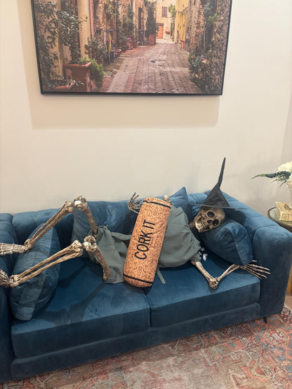 Cork shape wine cork pillow embroidered Cork It. . Also, had a zipper to easy clean . Perfect winelover gift and great decor for any room