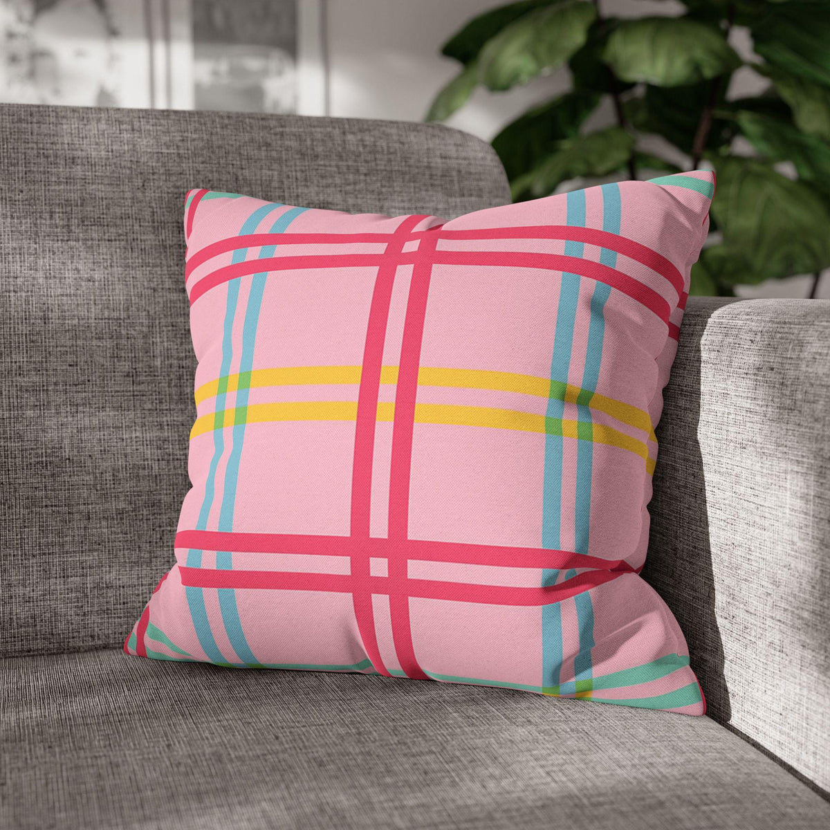 Bright Mahjong Square Pillowcase, Game Night Home Decor, Birthday Housewarming Gift, Southern Style Cushion Cover, Preppy Pillow Sham