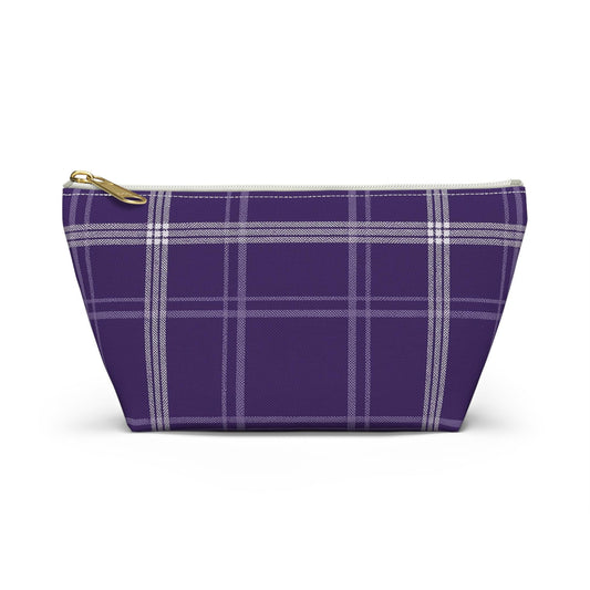 Plaid Accessory Pouch - School Team Makeup Bag, Tailgate Pouch, Preppy School Pride Gift, Travel Pouch, Gift for Friend