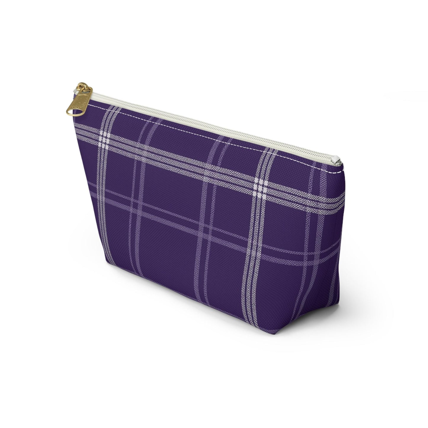 Plaid Accessory Pouch - School Team Makeup Bag, Tailgate Pouch, Preppy School Pride Gift, Travel Pouch, Gift for Friend