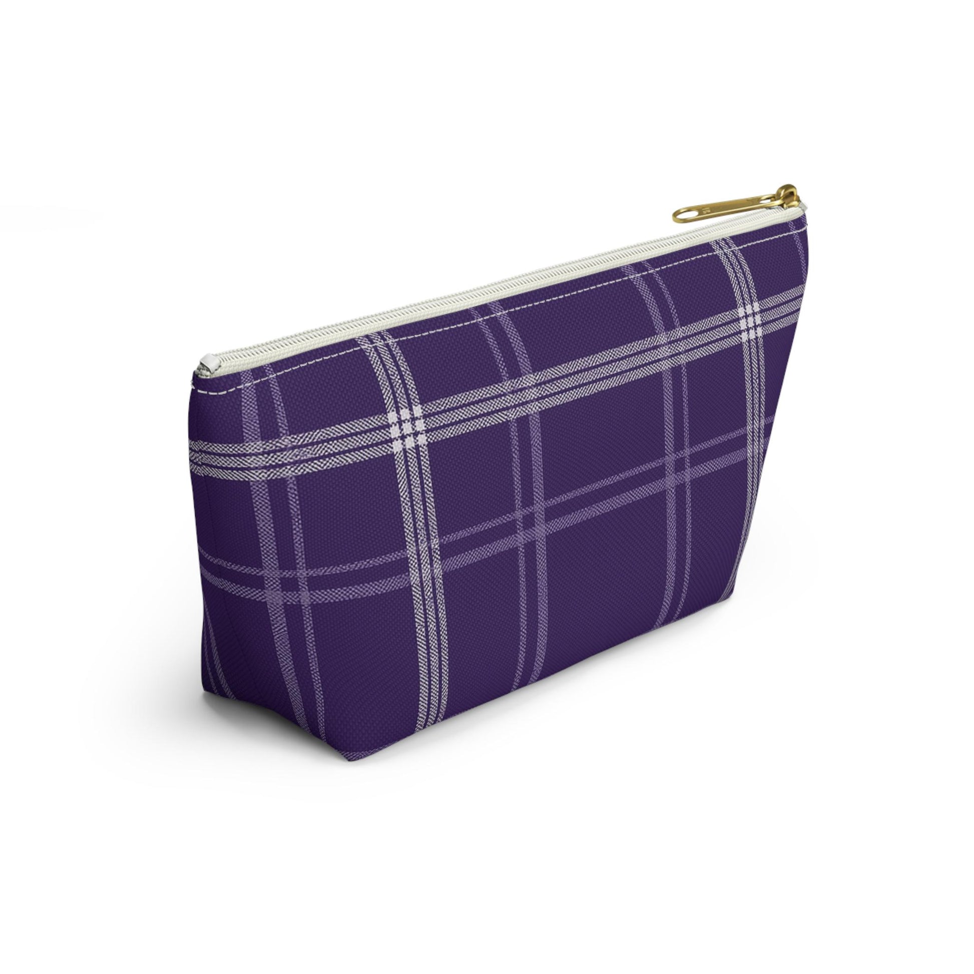 Plaid Accessory Pouch - School Team Makeup Bag, Tailgate Pouch, Preppy School Pride Gift, Travel Pouch, Gift for Friend