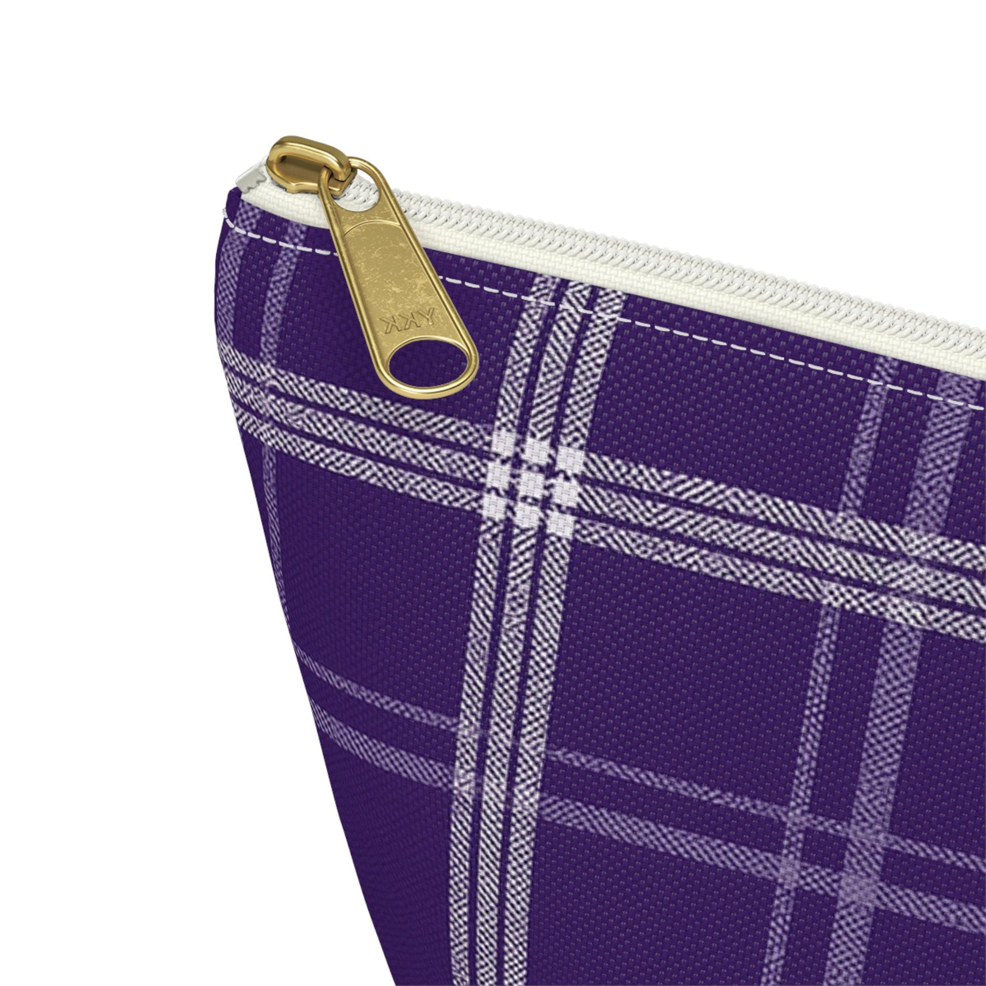 Plaid Accessory Pouch - School Team Makeup Bag, Tailgate Pouch, Preppy School Pride Gift, Travel Pouch, Gift for Friend