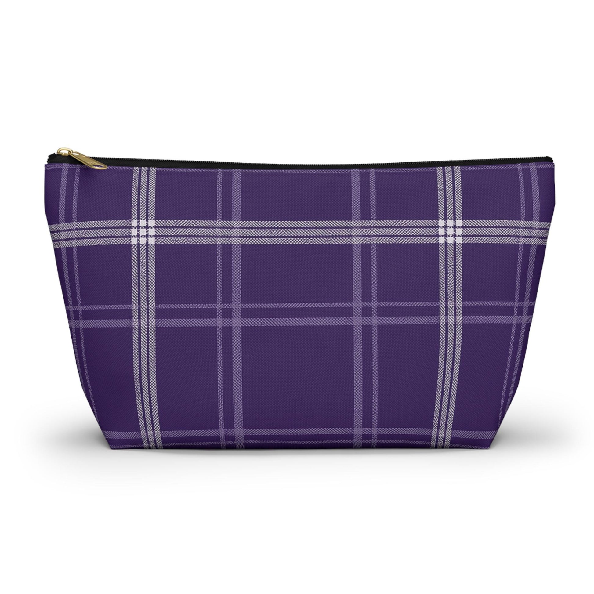 Plaid Accessory Pouch - School Team Makeup Bag, Tailgate Pouch, Preppy School Pride Gift, Travel Pouch, Gift for Friend