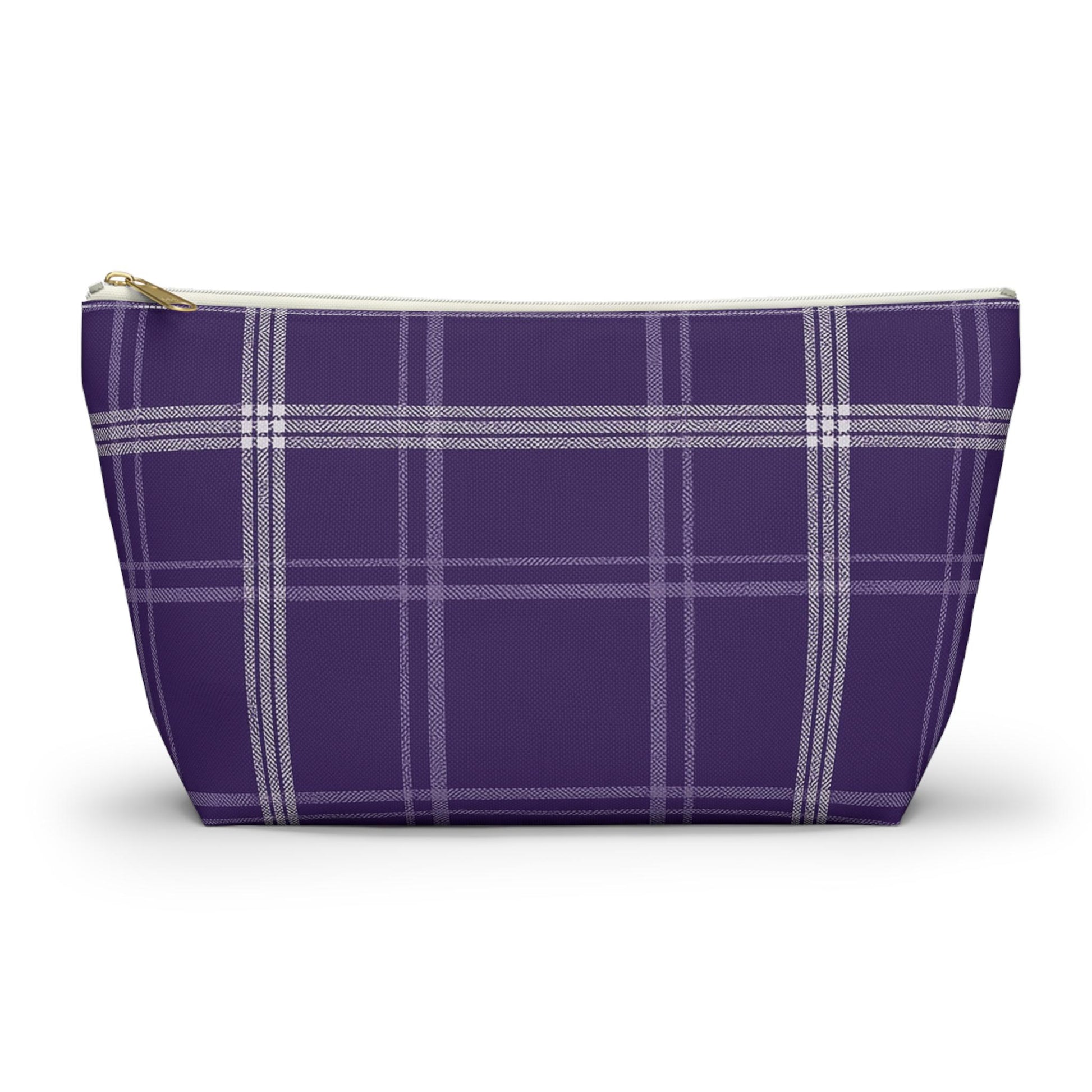 Plaid Accessory Pouch - School Team Makeup Bag, Tailgate Pouch, Preppy School Pride Gift, Travel Pouch, Gift for Friend