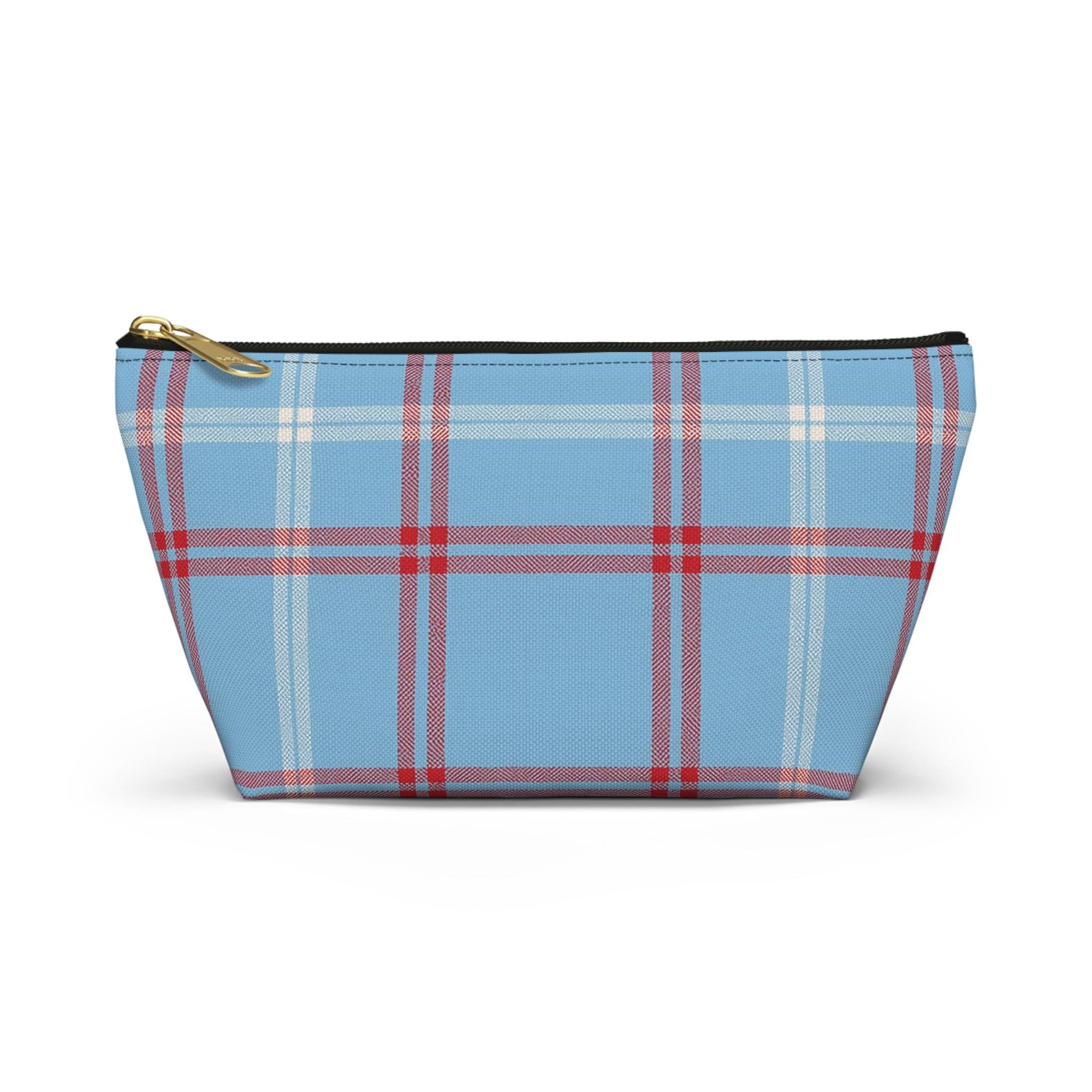 Plaid Accessory Pouch - School Team Makeup Bag, Tailgate Pouch, Preppy School Pride Gift, Travel Pouch, Gift for Friend