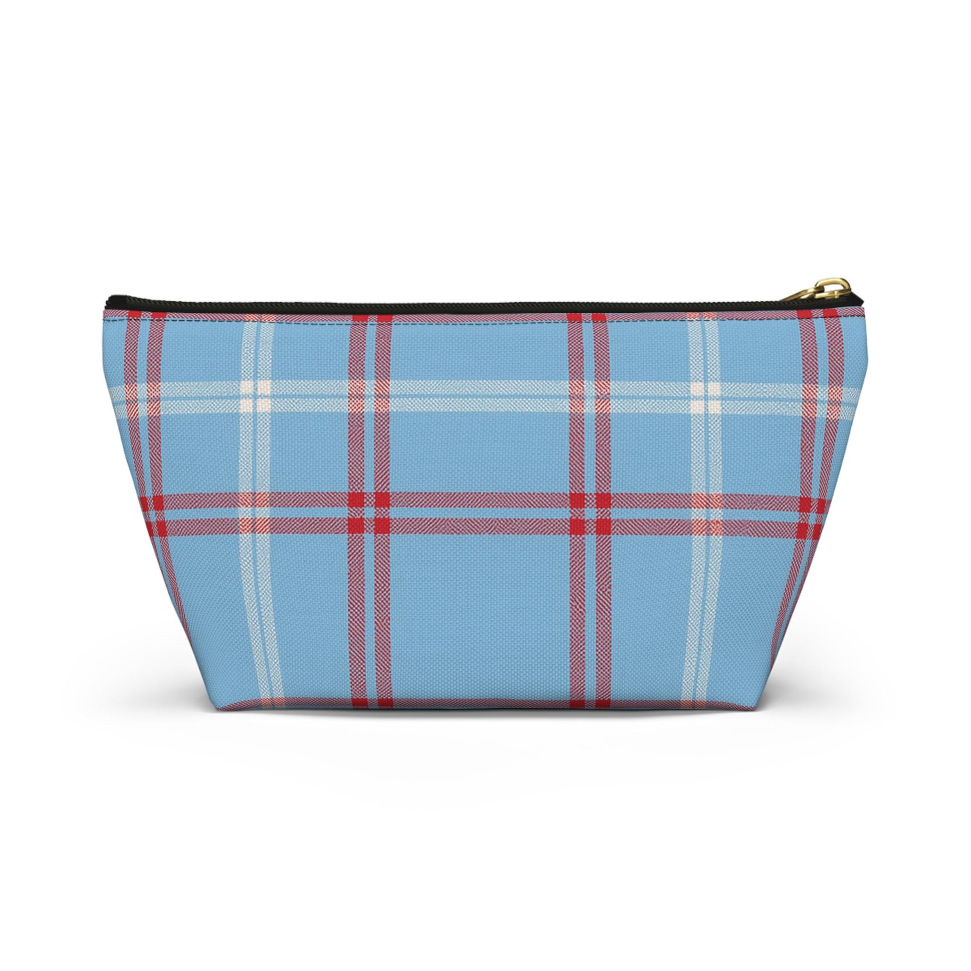 Plaid Accessory Pouch - School Team Makeup Bag, Tailgate Pouch, Preppy School Pride Gift, Travel Pouch, Gift for Friend