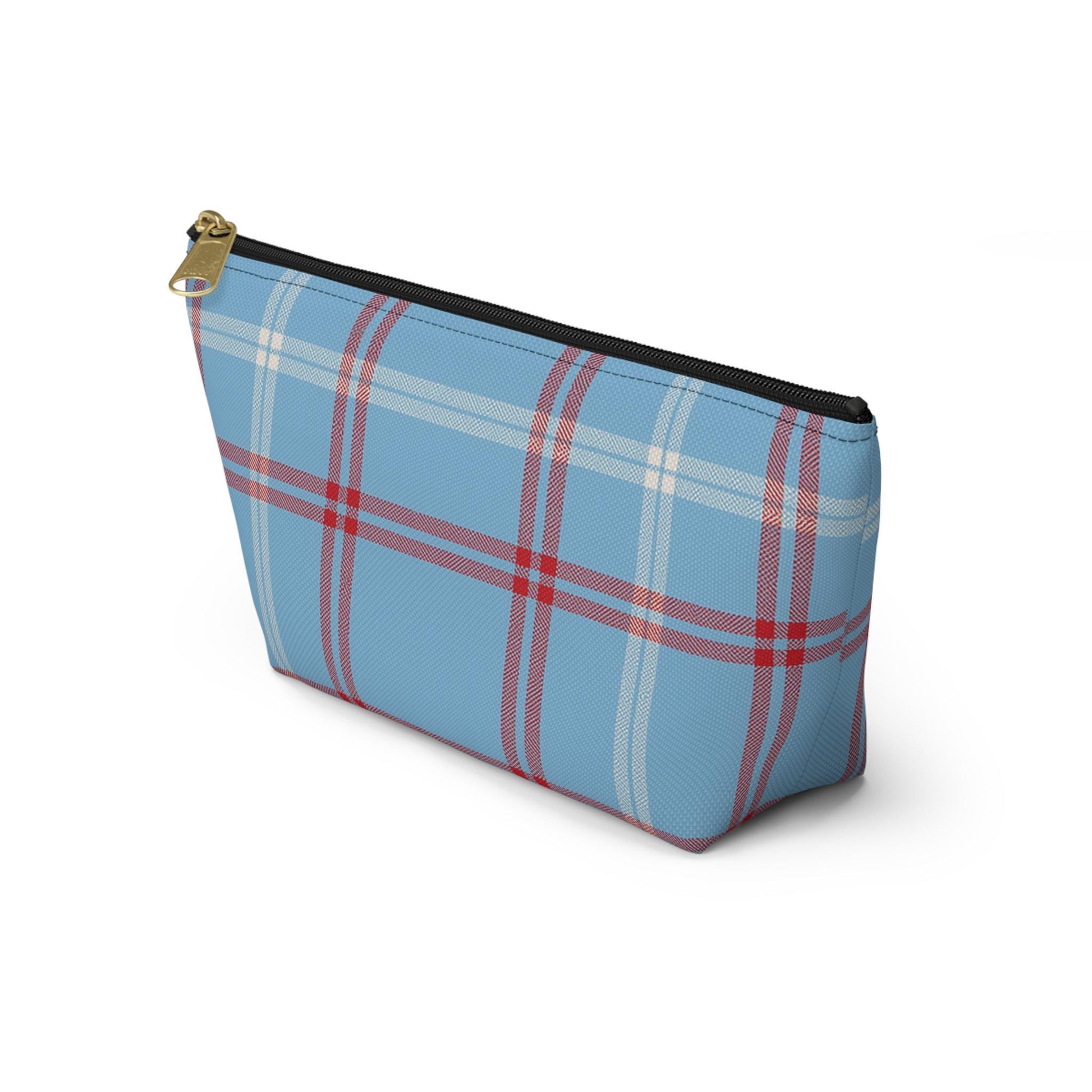 Plaid Accessory Pouch - School Team Makeup Bag, Tailgate Pouch, Preppy School Pride Gift, Travel Pouch, Gift for Friend