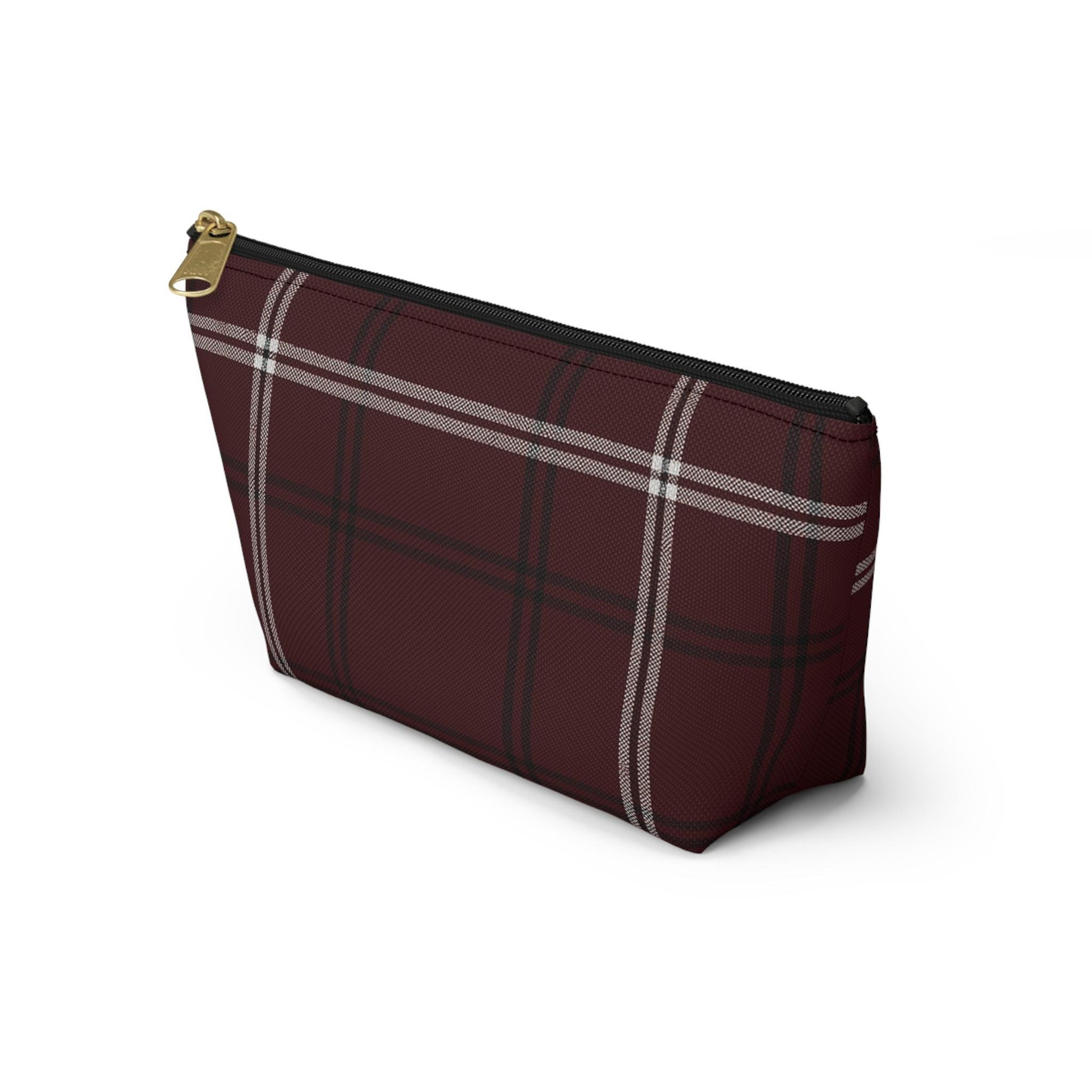 Plaid Accessory Pouch - School Team Makeup Bag, Tailgate Pouch, Preppy School Pride Gift, Travel Pouch, Gift for Friend