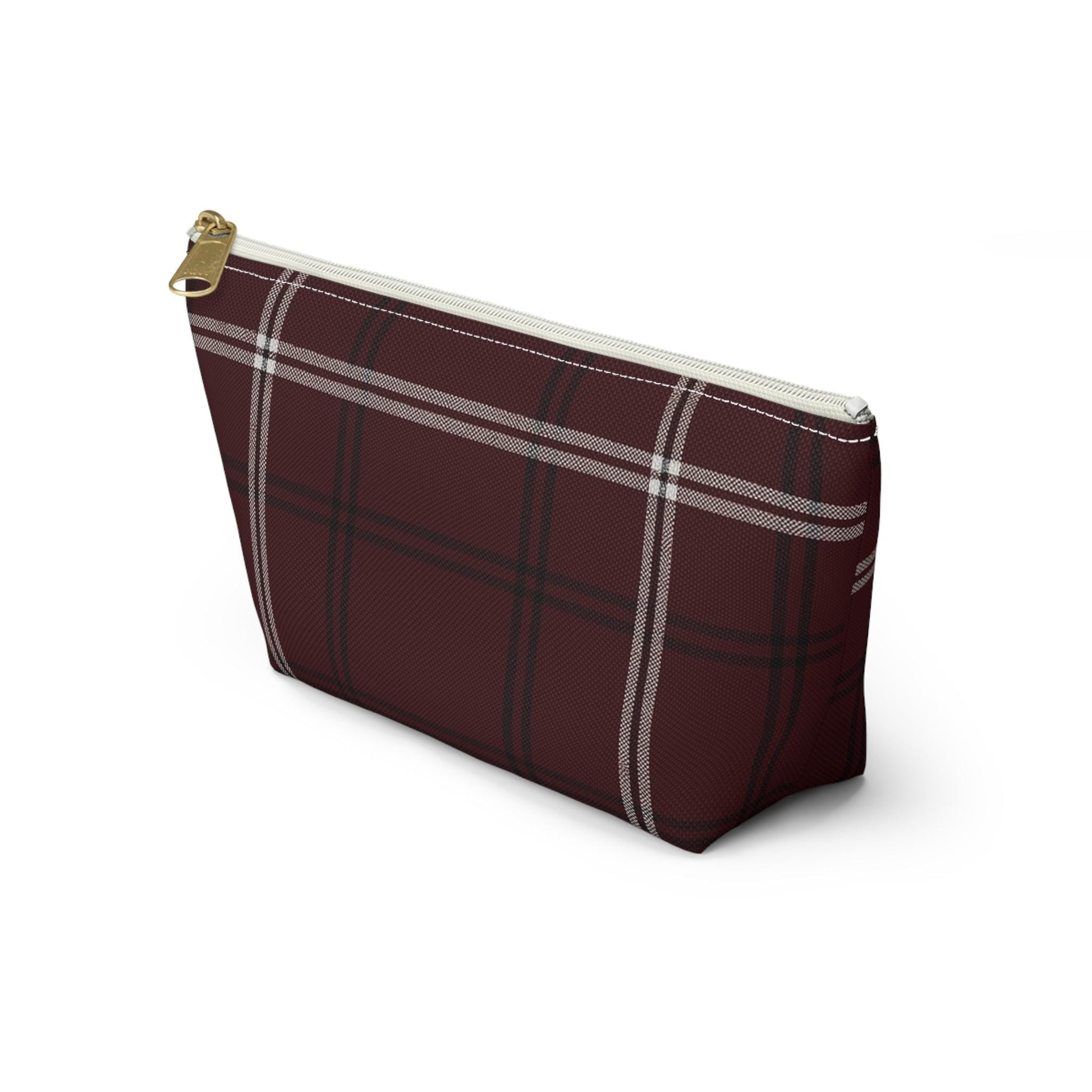 Plaid Accessory Pouch - School Team Makeup Bag, Tailgate Pouch, Preppy School Pride Gift, Travel Pouch, Gift for Friend