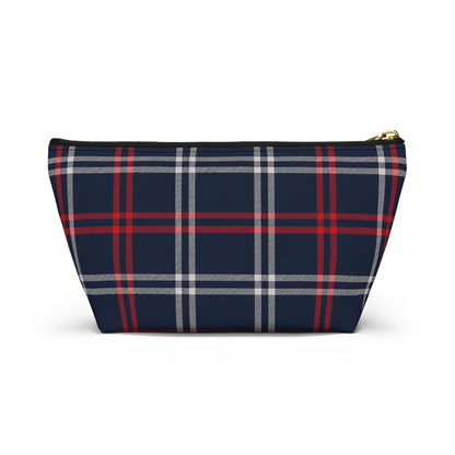 Plaid Accessory Pouch - School Team Makeup Bag, Tailgate Pouch, Preppy School Pride Gift, Travel Pouch, Gift for Friend
