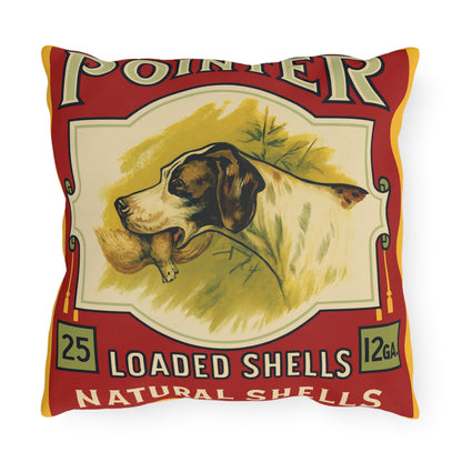 Vintage Shotgun Shell Outdoor Pillow - Cabin Decor, Hunting Lodge Throw Pillow, Hunter Gift, Rustic Home Decor, Outdoor Cushion