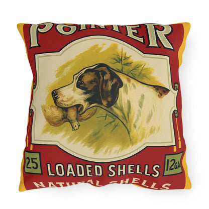 Vintage Shotgun Shell Outdoor Pillow - Cabin Decor, Hunting Lodge Throw Pillow, Hunter Gift, Rustic Home Decor, Outdoor Cushion