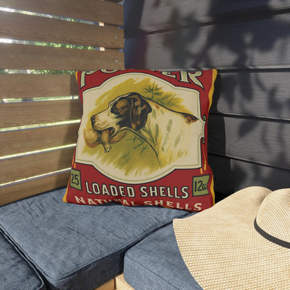 Vintage Shotgun Shell Outdoor Pillow - Cabin Decor, Hunting Lodge Throw Pillow, Hunter Gift, Rustic Home Decor, Outdoor Cushion