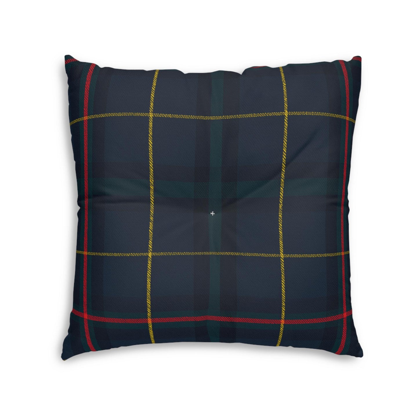 Square Floor Pillow, Preppy Plaid Design, Home Decor Cushion, Tufted Seat Cushion, Room Accent, Plaid Pattern Pillow