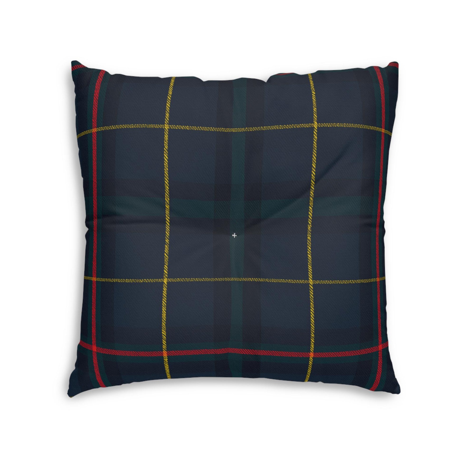 Square Floor Pillow, Preppy Plaid Design, Home Decor Cushion, Tufted Seat Cushion, Room Accent, Plaid Pattern Pillow
