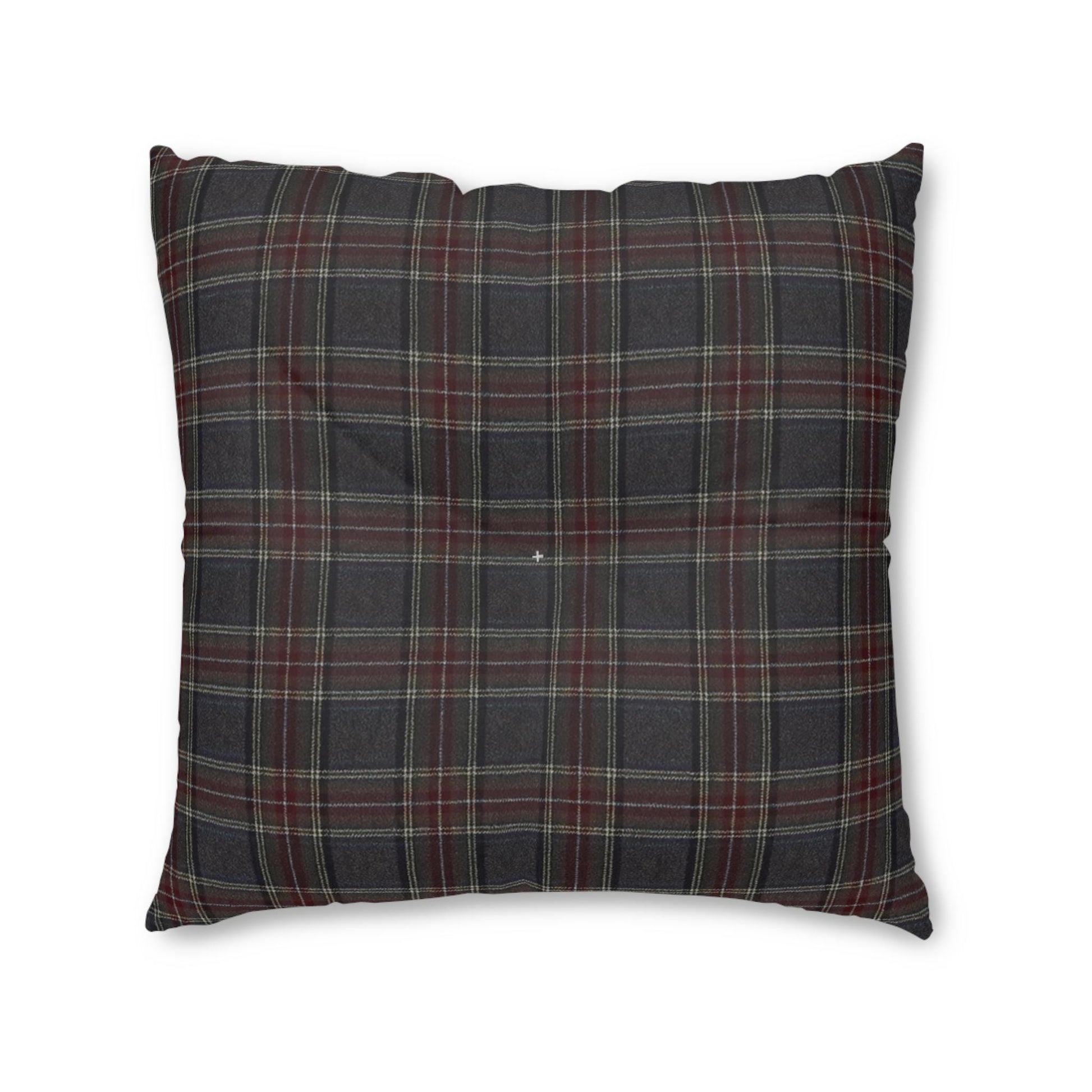 Square Floor Pillow, Preppy Plaid Design, Home Decor Cushion, Tufted Seat Cushion, Room Accent, Plaid Pattern Pillow