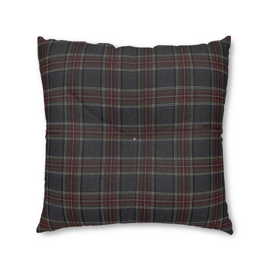 Square Floor Pillow, Preppy Plaid Design, Home Decor Cushion, Tufted Seat Cushion, Room Accent, Plaid Pattern Pillow