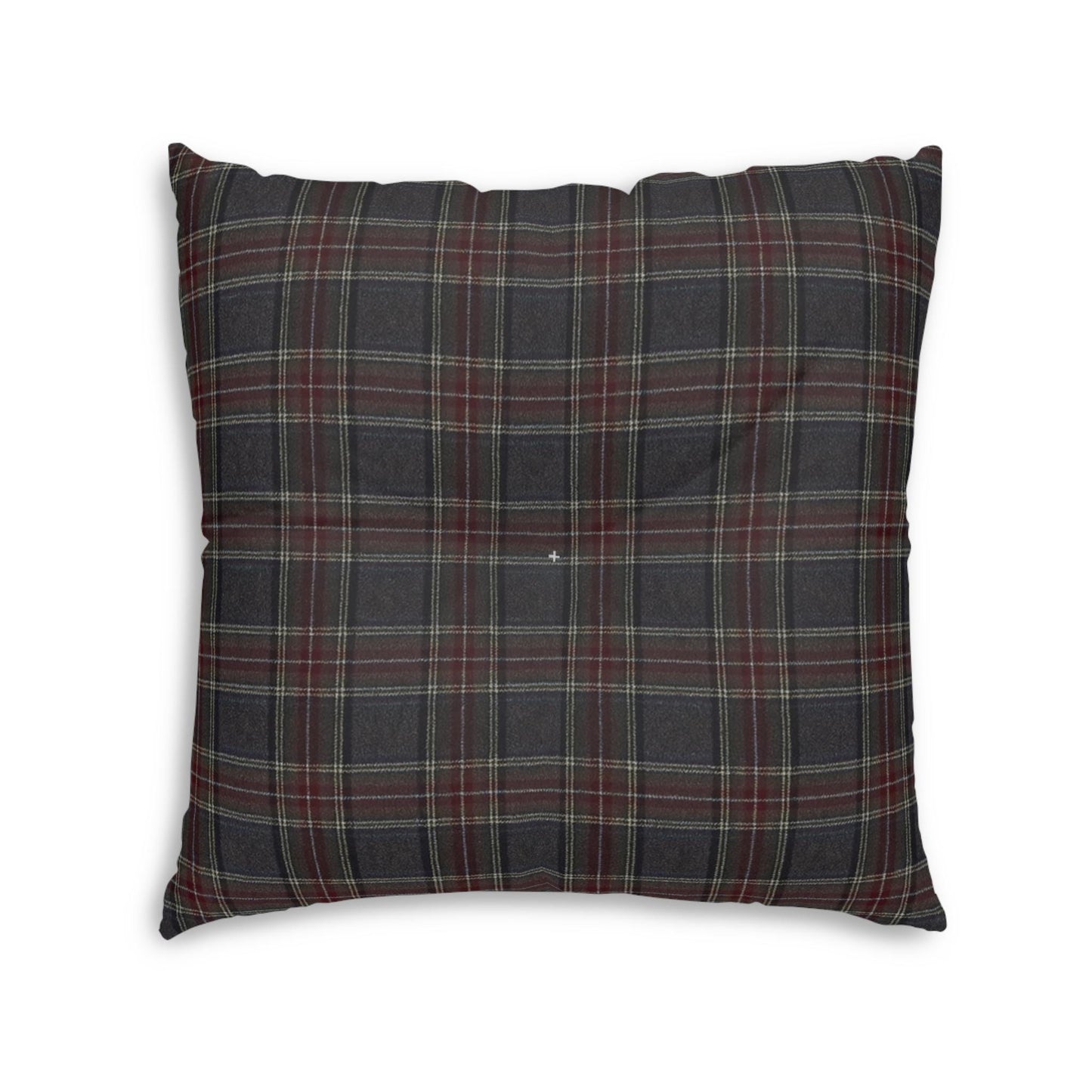 Square Floor Pillow, Preppy Plaid Design, Home Decor Cushion, Tufted Seat Cushion, Room Accent, Plaid Pattern Pillow