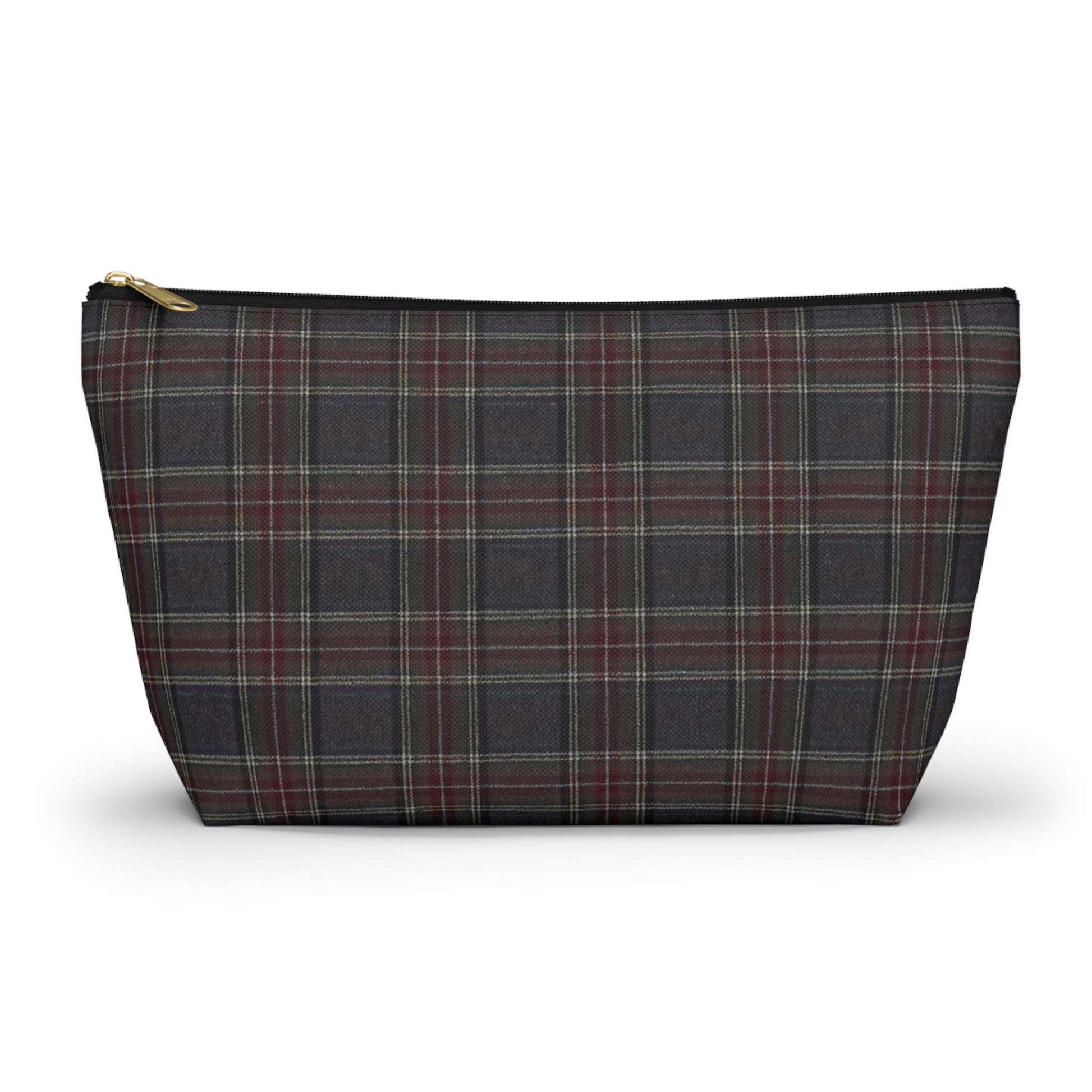 Plaid Accessory Pouch, Make-up Bag, School Supplies Case, Weekend Trip Essential Carryall