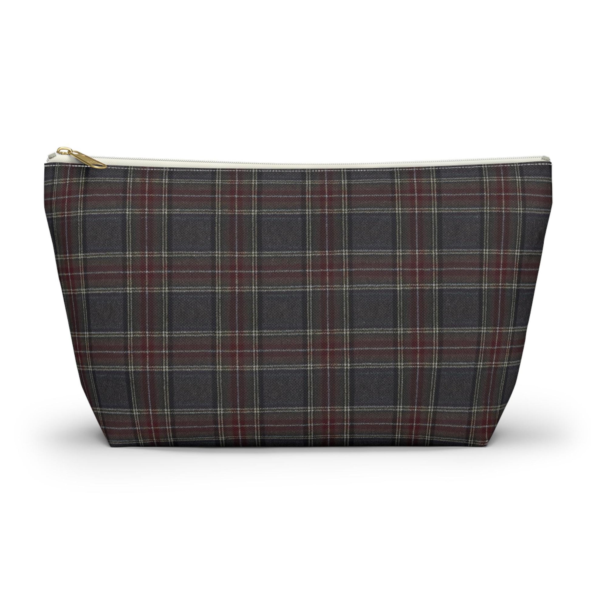 Plaid Accessory Pouch, Make-up Bag, School Supplies Case, Weekend Trip Essential Carryall