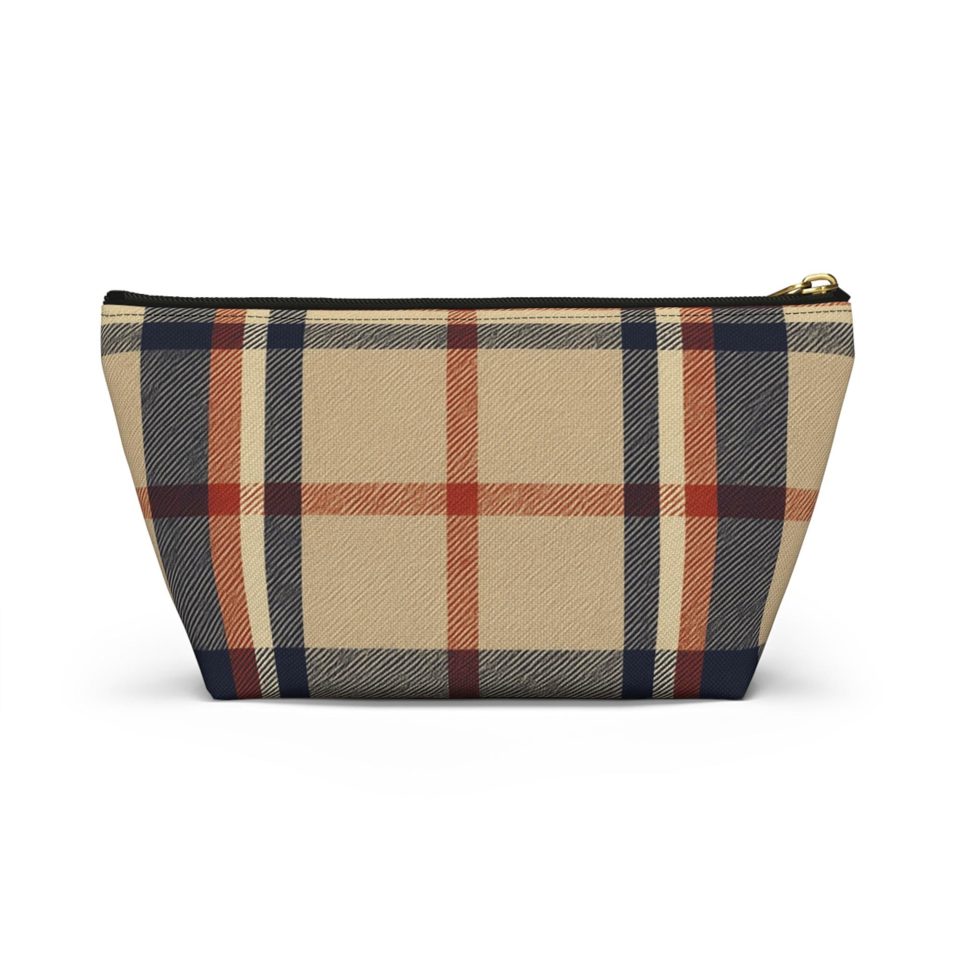 Plaid Accessory Pouch, Make-up Bag, School Supplies Case, Weekend Trip Essential Carryall