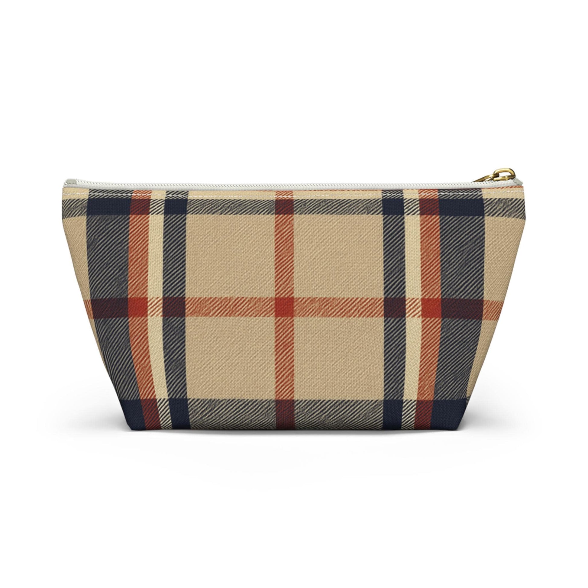 Plaid Accessory Pouch, Make-up Bag, School Supplies Case, Weekend Trip Essential Carryall
