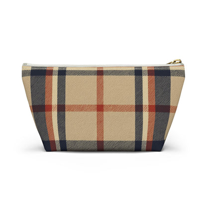 Plaid Accessory Pouch, Make-up Bag, School Supplies Case, Weekend Trip Essential Carryall